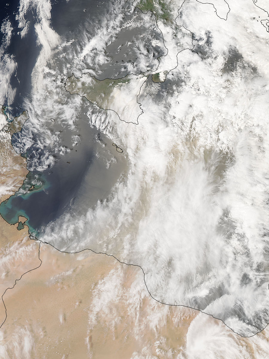 Saharan dust over the Mediterranean Sea - related image preview
