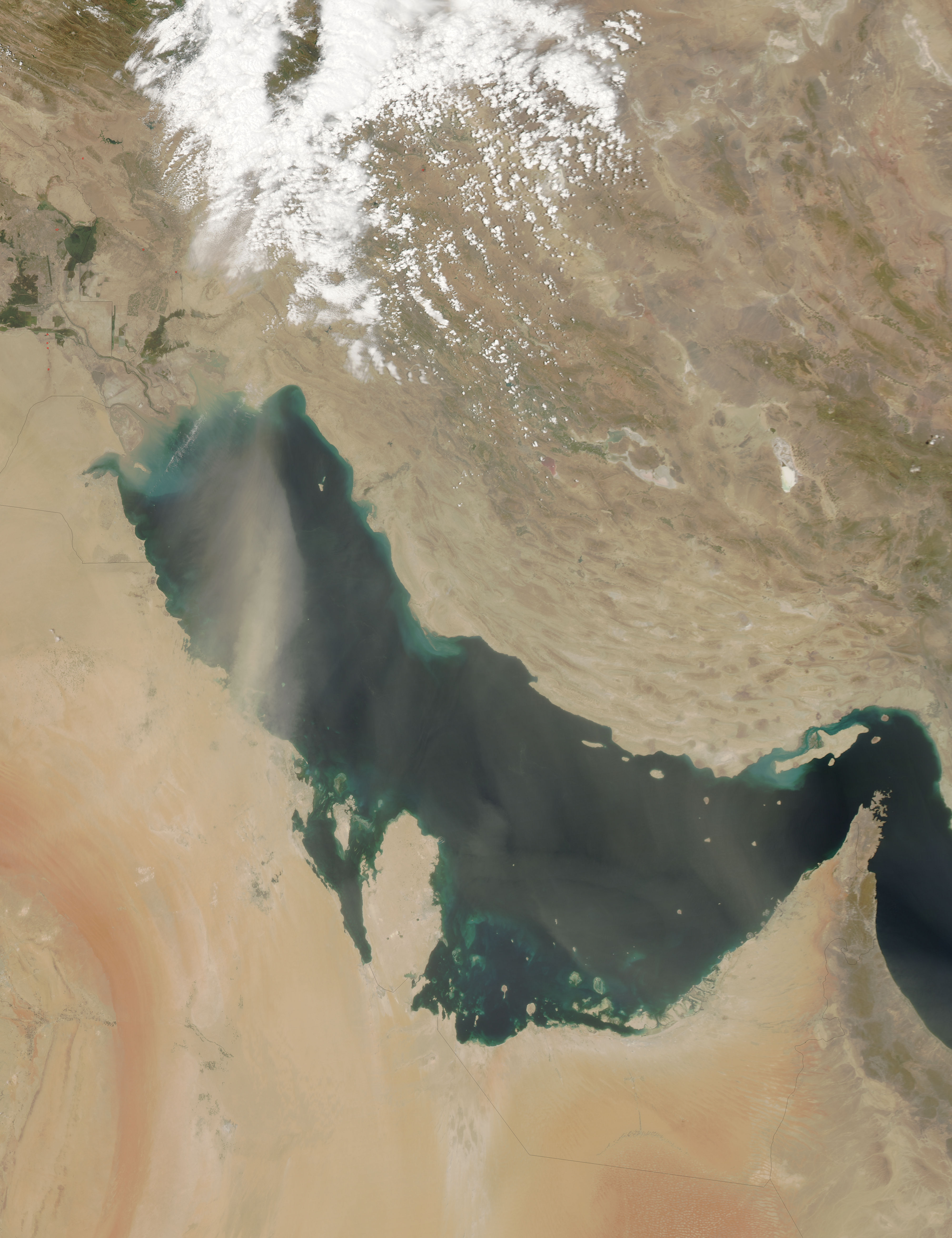 Dust storm over the Persian Gulf - related image preview