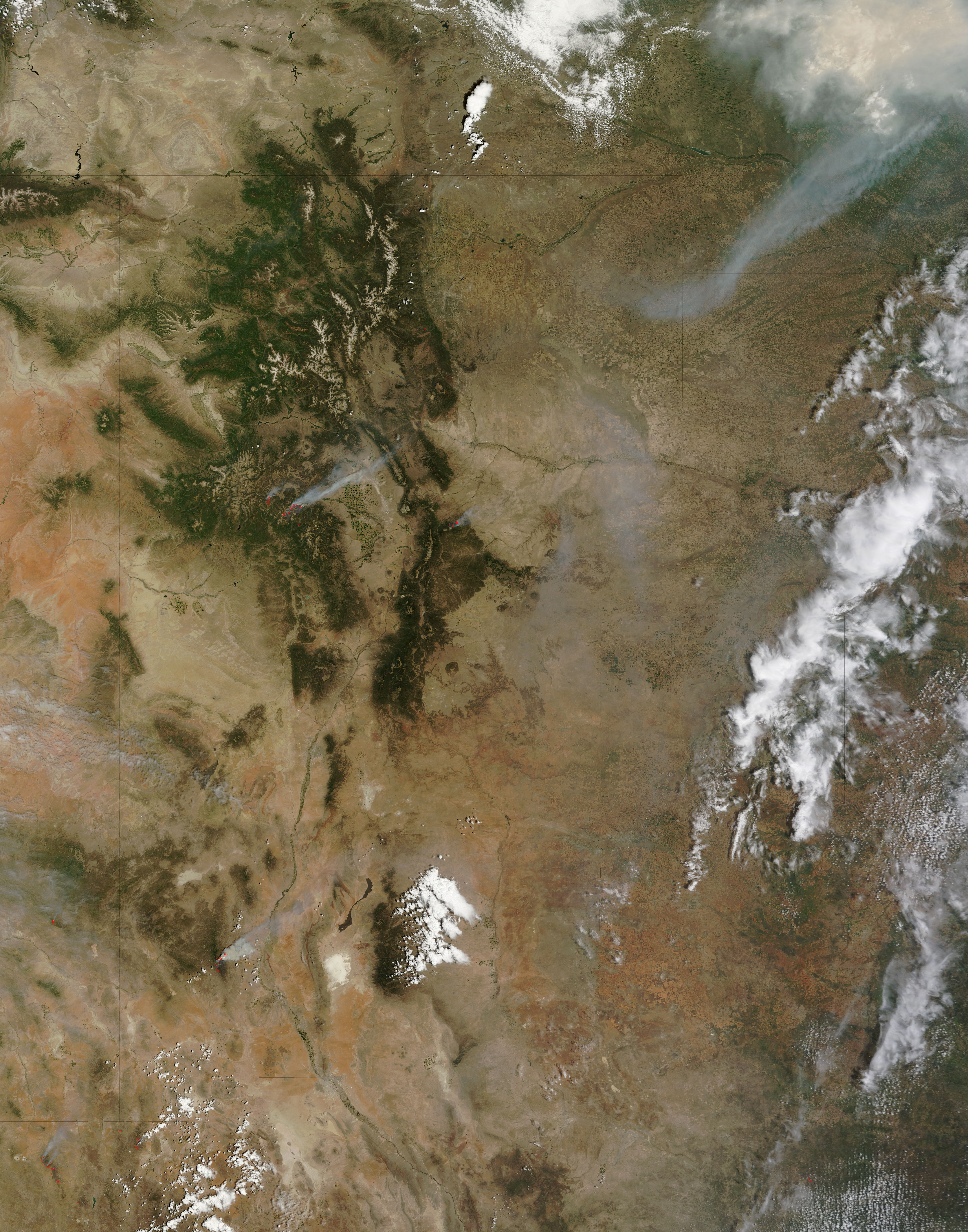 Fires and smoke in western United States and Mexico - related image preview