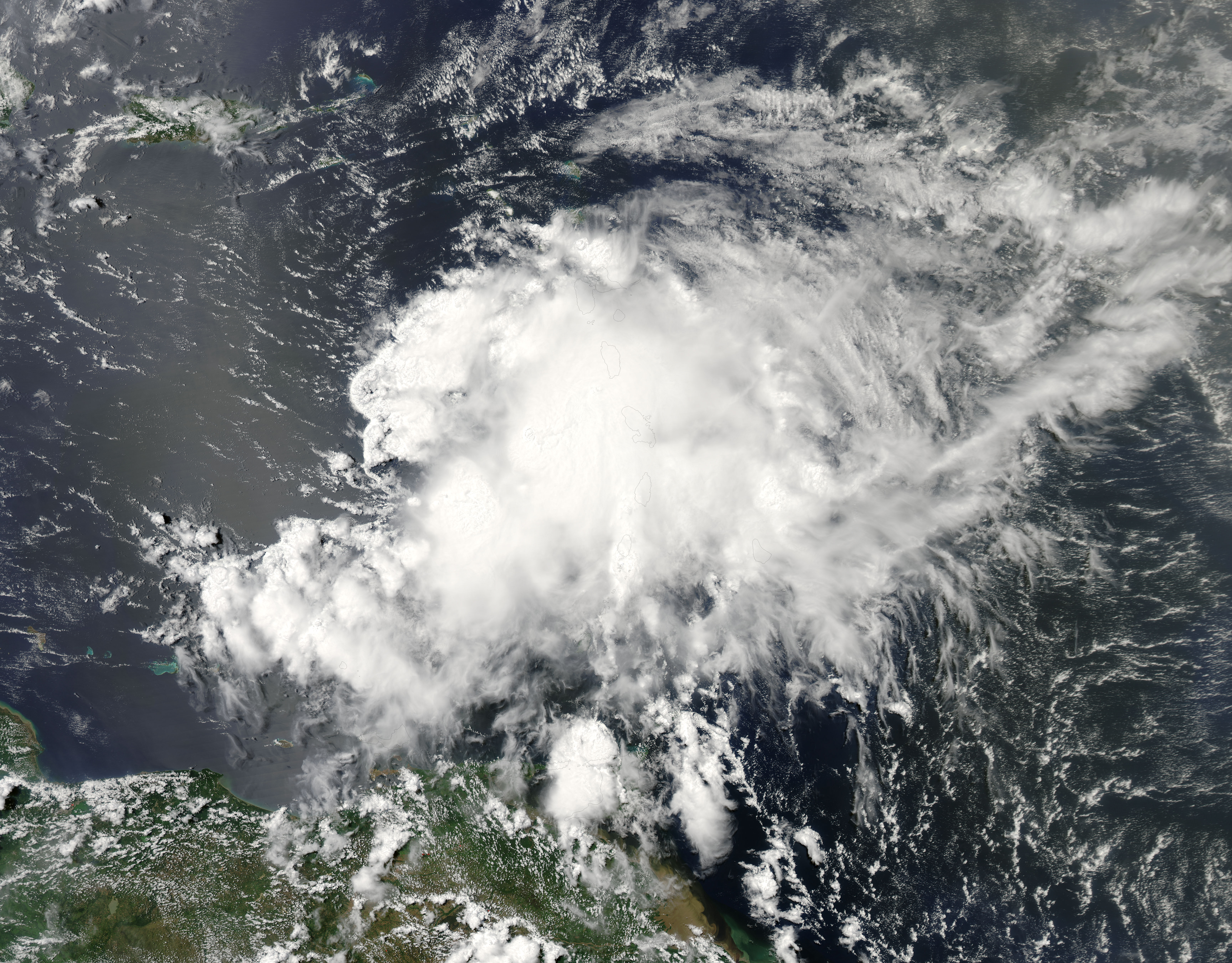 Tropical Storm Chantal (03L) over the Lesser Antilles - related image preview