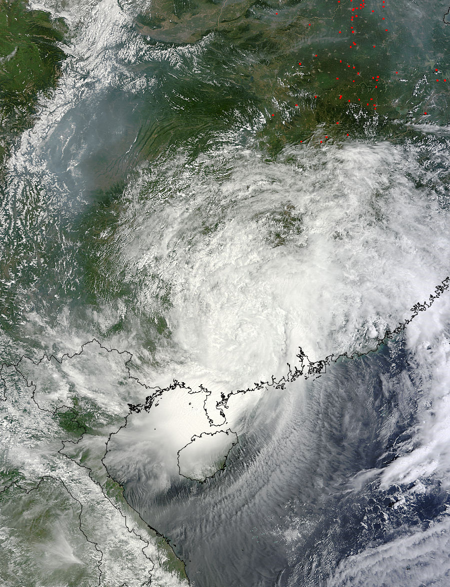 Tropical Storm Utor (11W) over China - related image preview