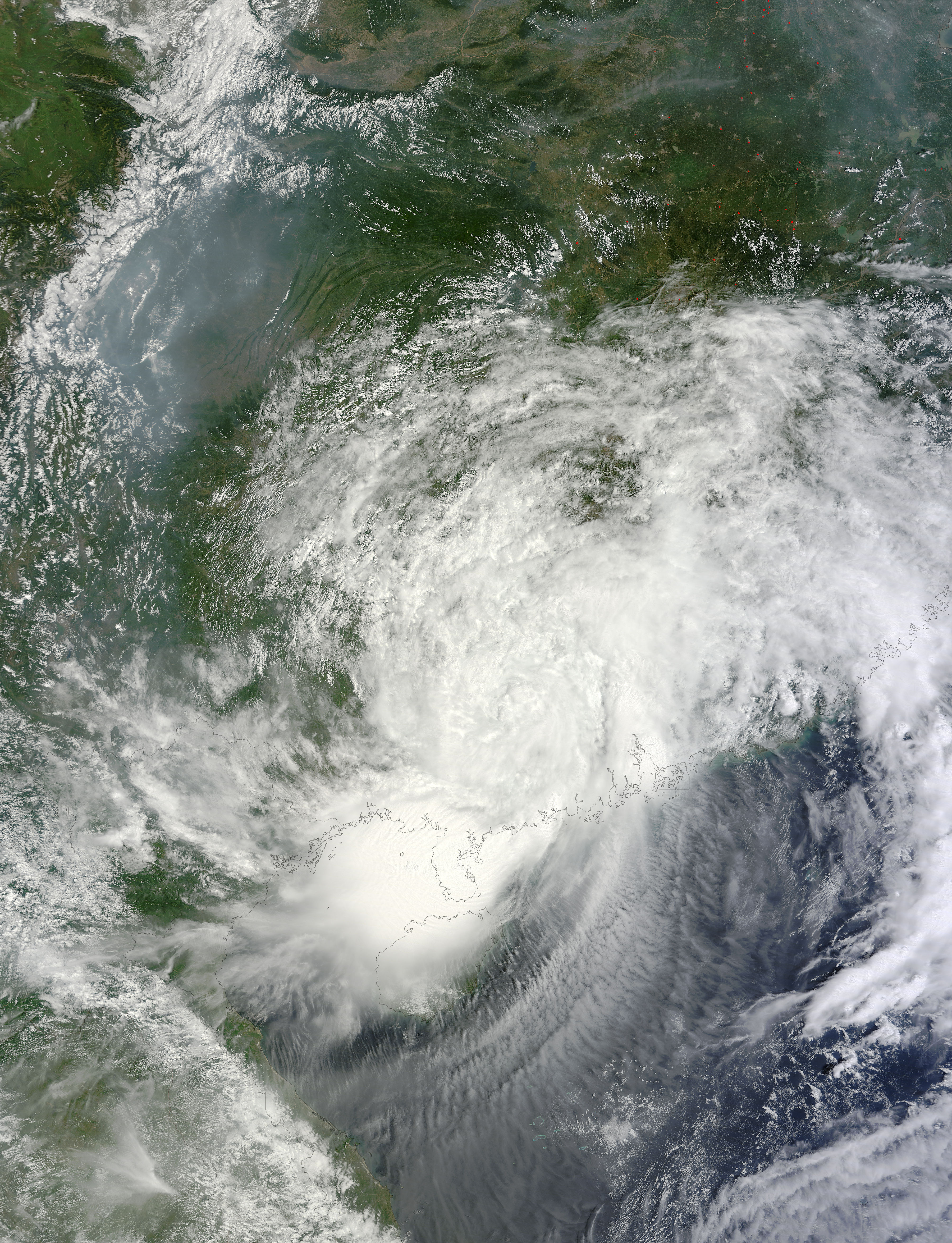 Tropical Storm Utor (11W) over China - related image preview