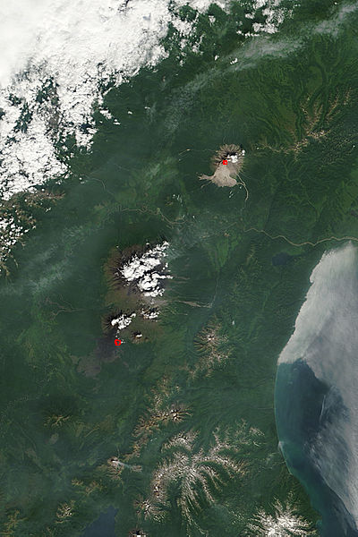 Activity at Shiveluch and Plosky Tolbachik, Kamchatka Peninsula, eastern Russia - related image preview