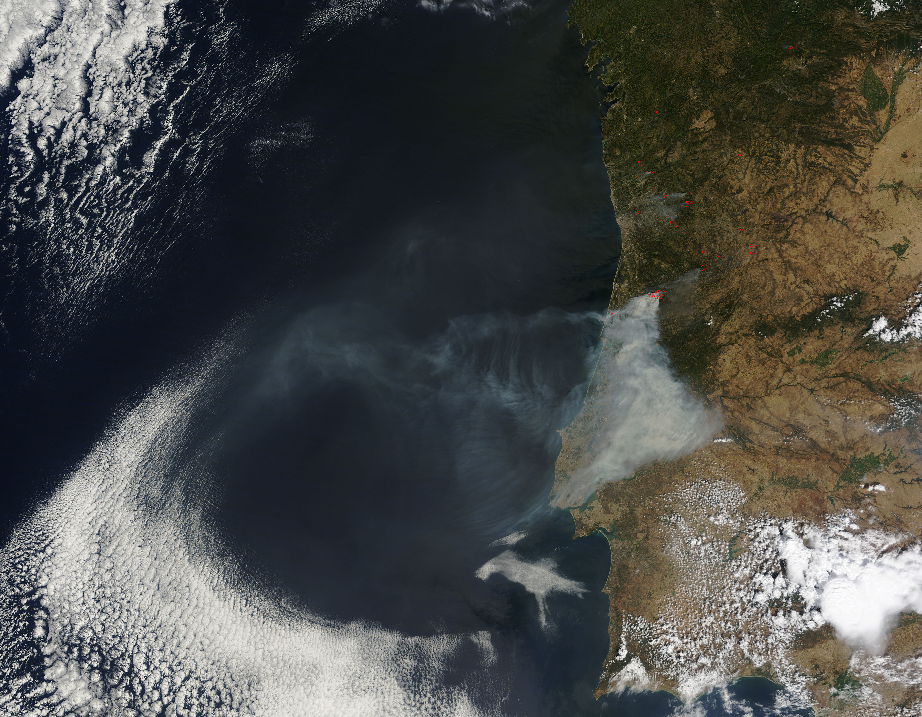 Fires and smoke in Portugal (morning overpass) - related image preview