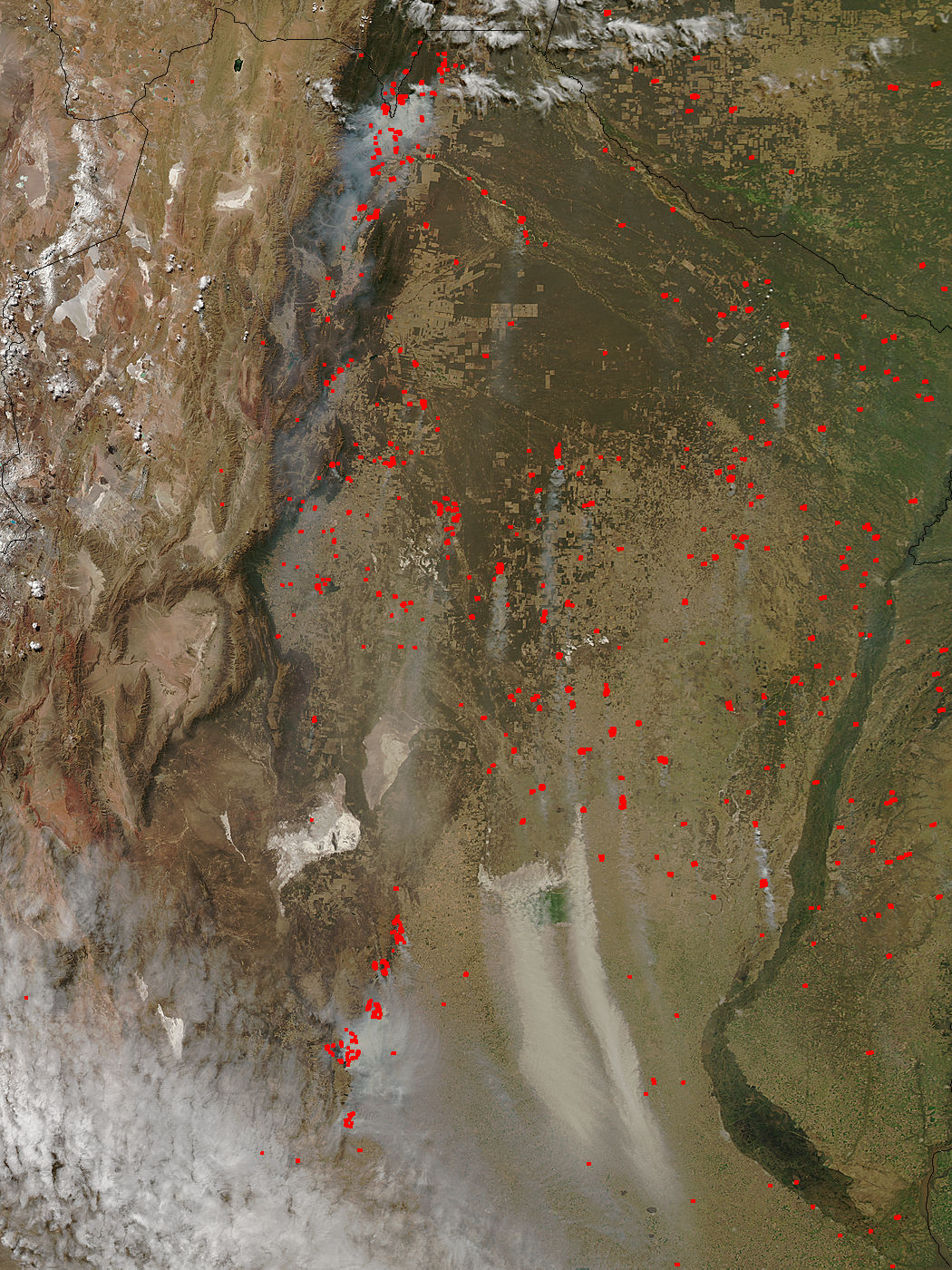 Fires, smoke, and dust in Argentina - related image preview