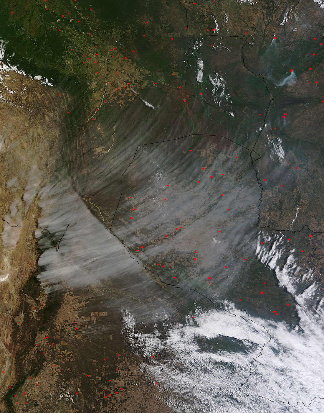 Clouds in central South America - related image preview