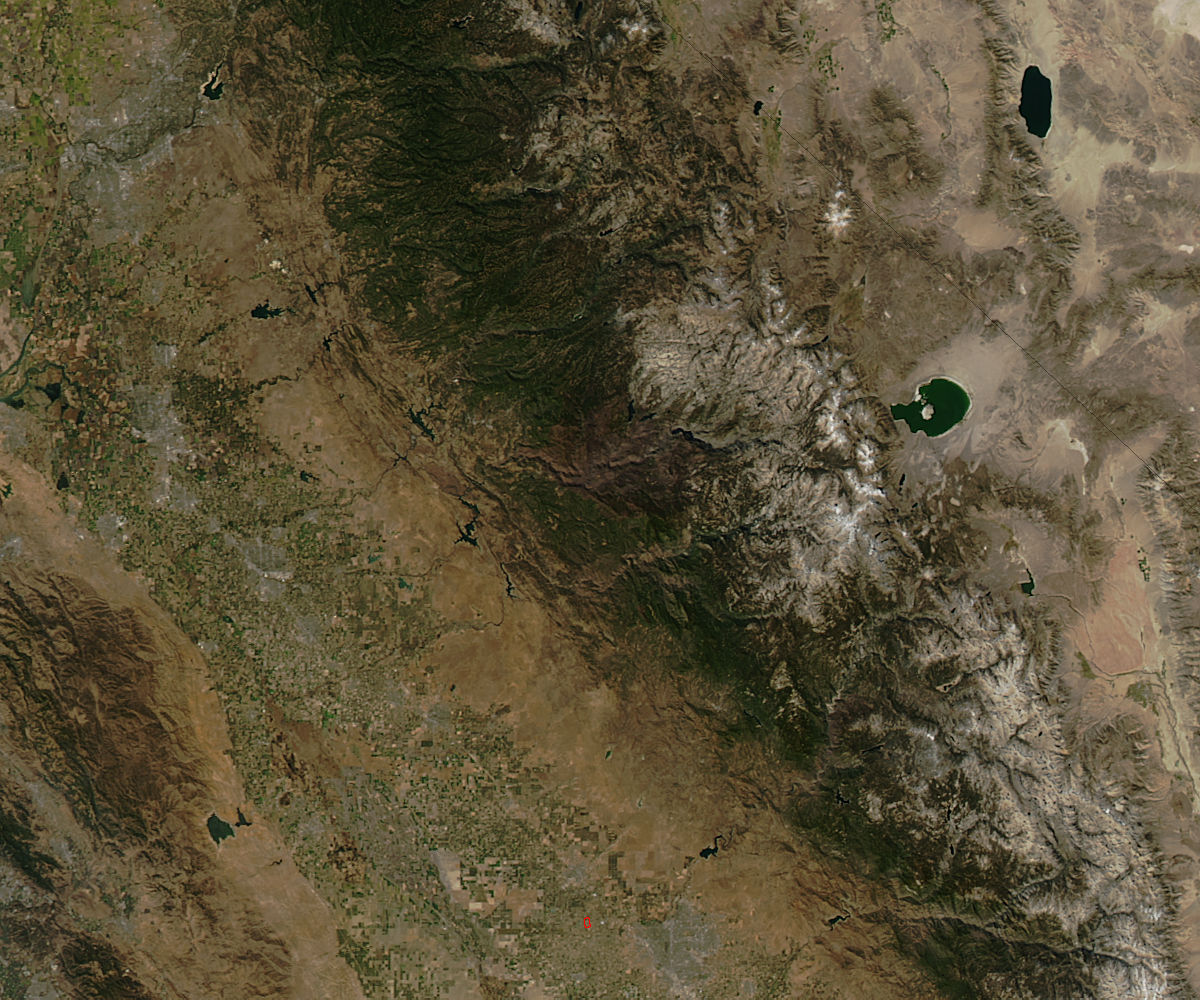 Burn scar from the Rim Fire, California (true color) - related image preview