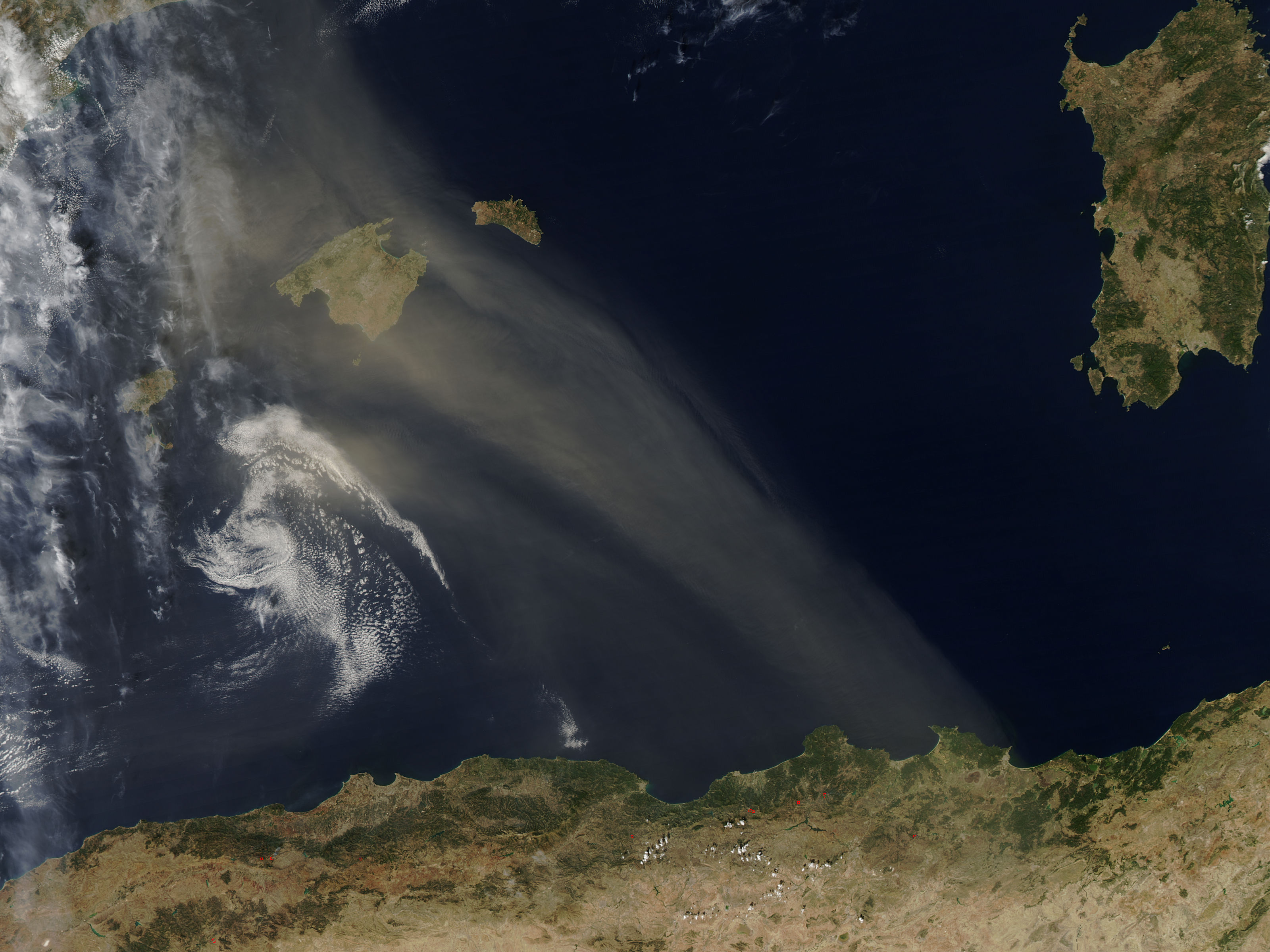 Dust storm over the Mediterranean Sea - related image preview
