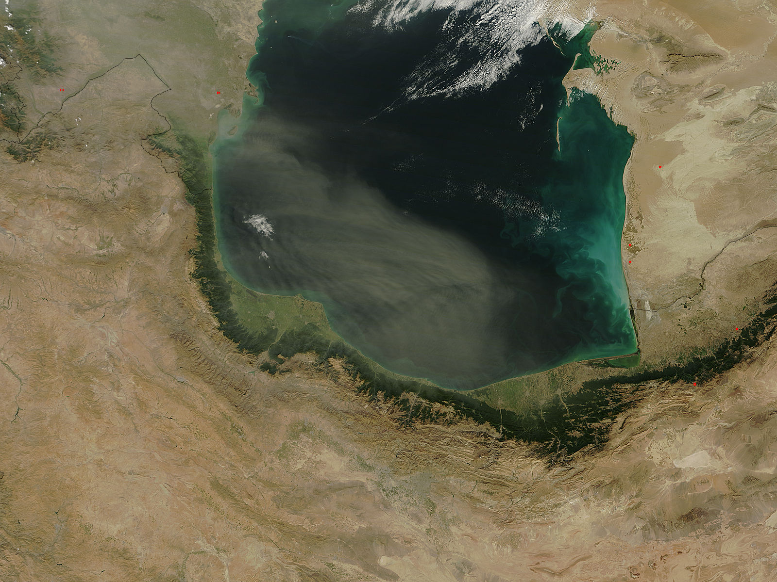 Dust storm over the Caspian Sea - related image preview