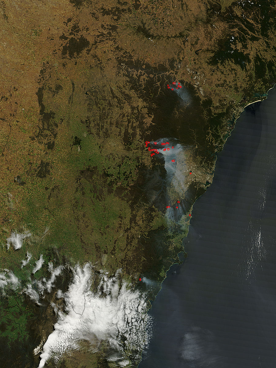 Fires near Sydney, Australia (morning overpass) - related image preview