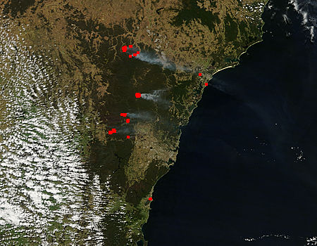 Fires near Sydney, Australia (morning overpass) - related image preview