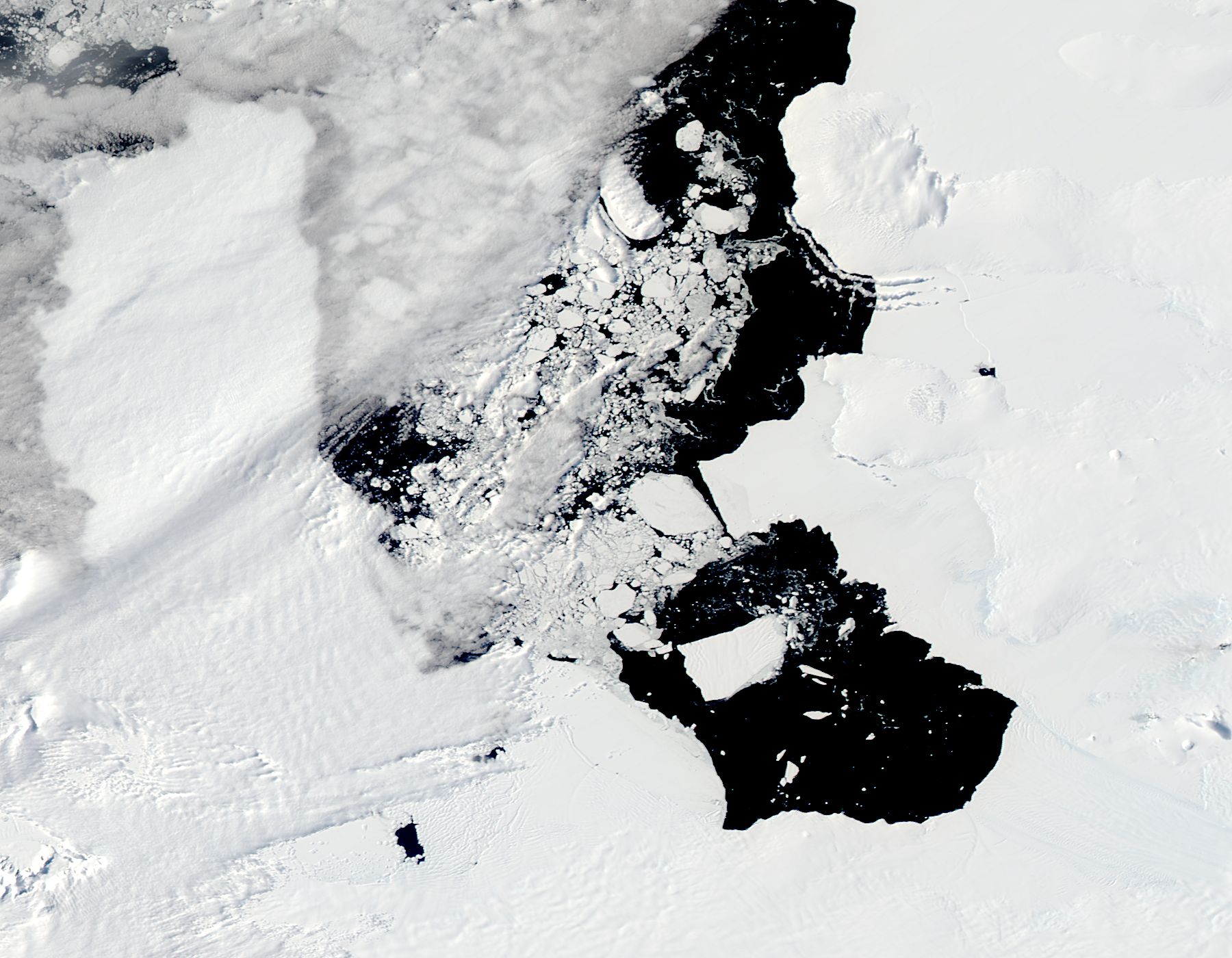 Iceberg from Pine Island Glacier, Antarctica (afternoon overpass) - related image preview