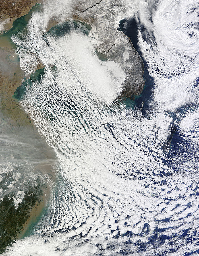 Cloud streets in the Yellow Sea - related image preview