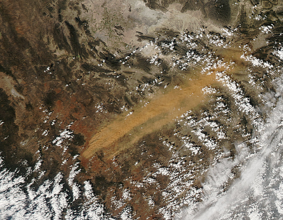 Dust storm in central Mexico (afternoon overpass) - related image preview