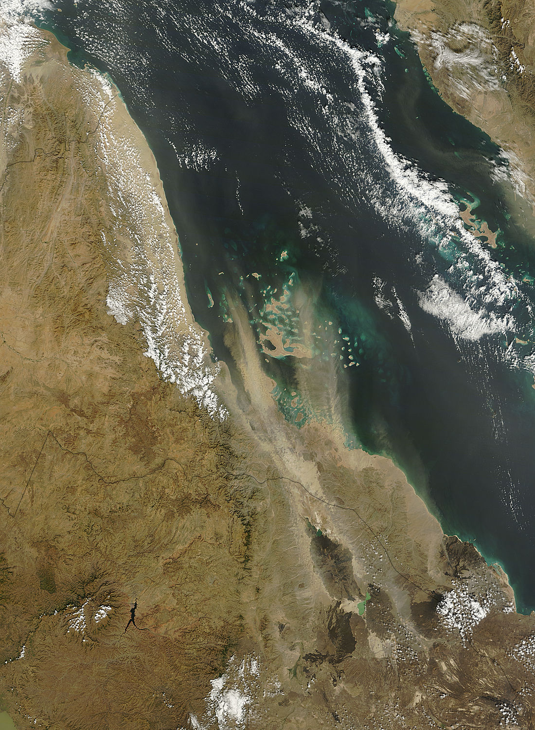 Dust storms over the Red Sea (morning overpass) - related image preview