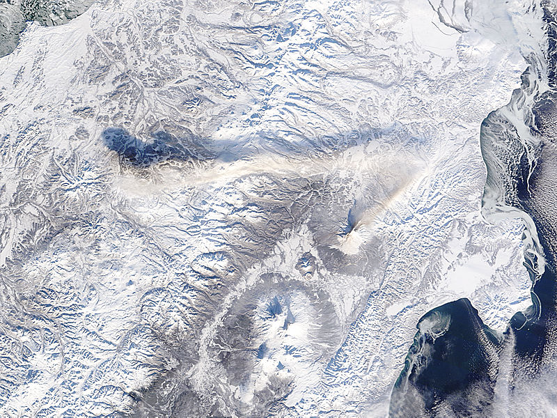 Ash plume from Shiveluch, Kamchatka Peninsula, eastern Russia - related image preview