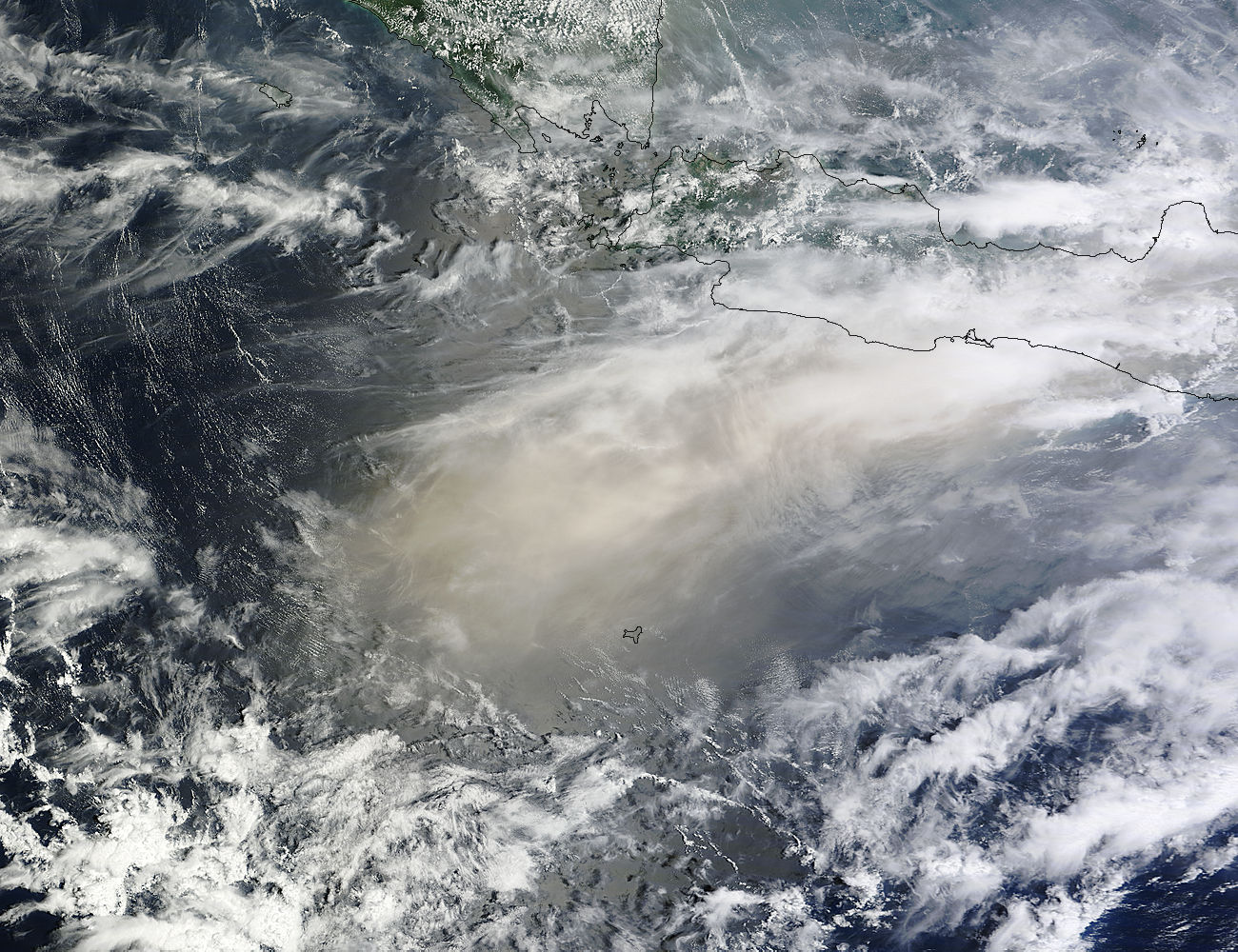 Plume from Kelut, East Java, Indonesia (morning overpass) - related image preview