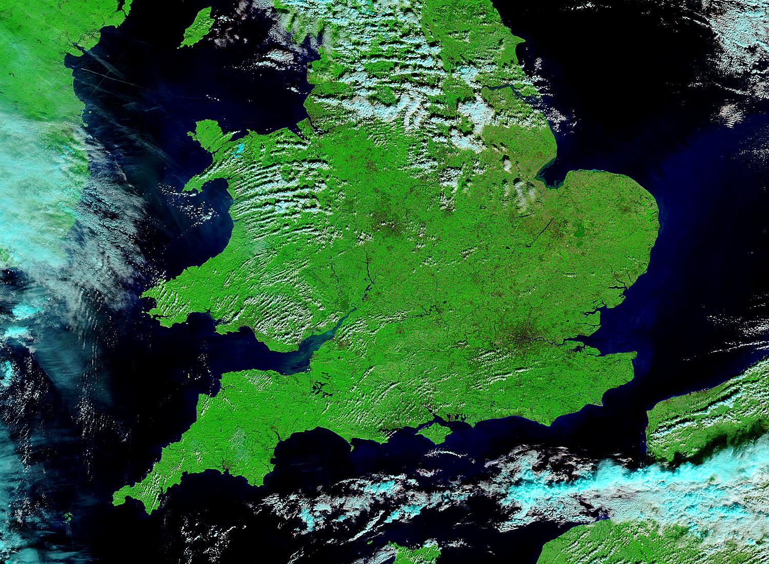 Flooding in Great Britain (false color) - related image preview