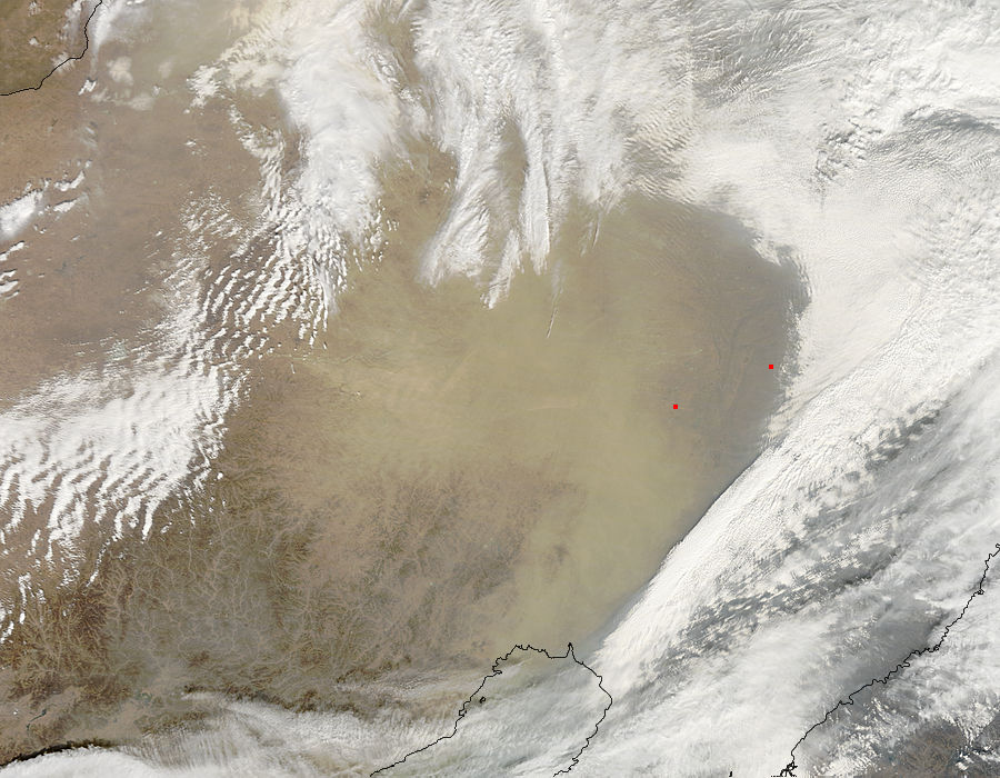 Dust from Gobi Desert over China - related image preview