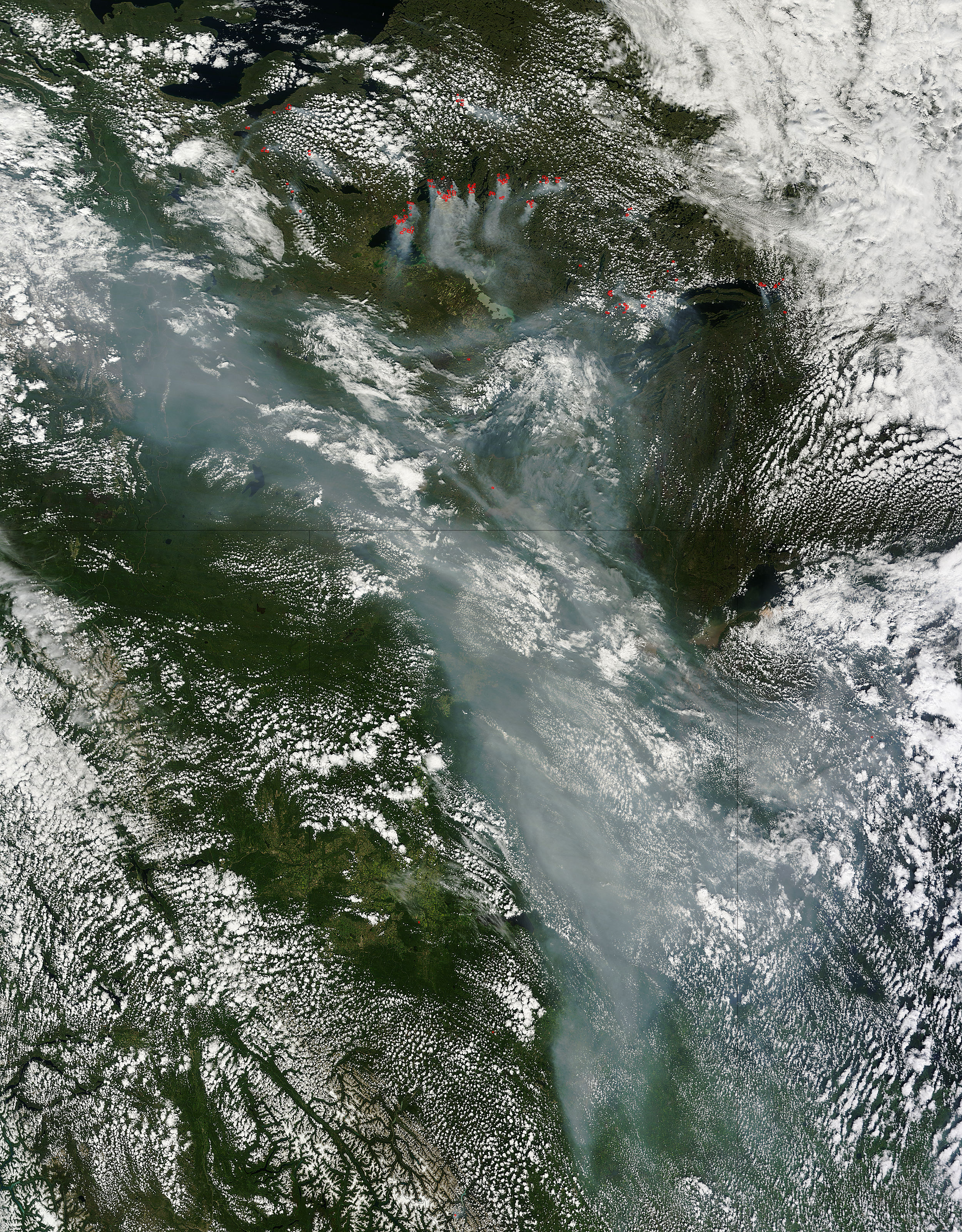 Fires and smoke in northern Canada - related image preview