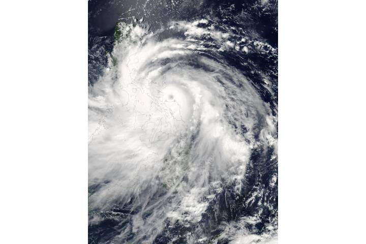 Typhoon Rammasun (09W) over the Philippines