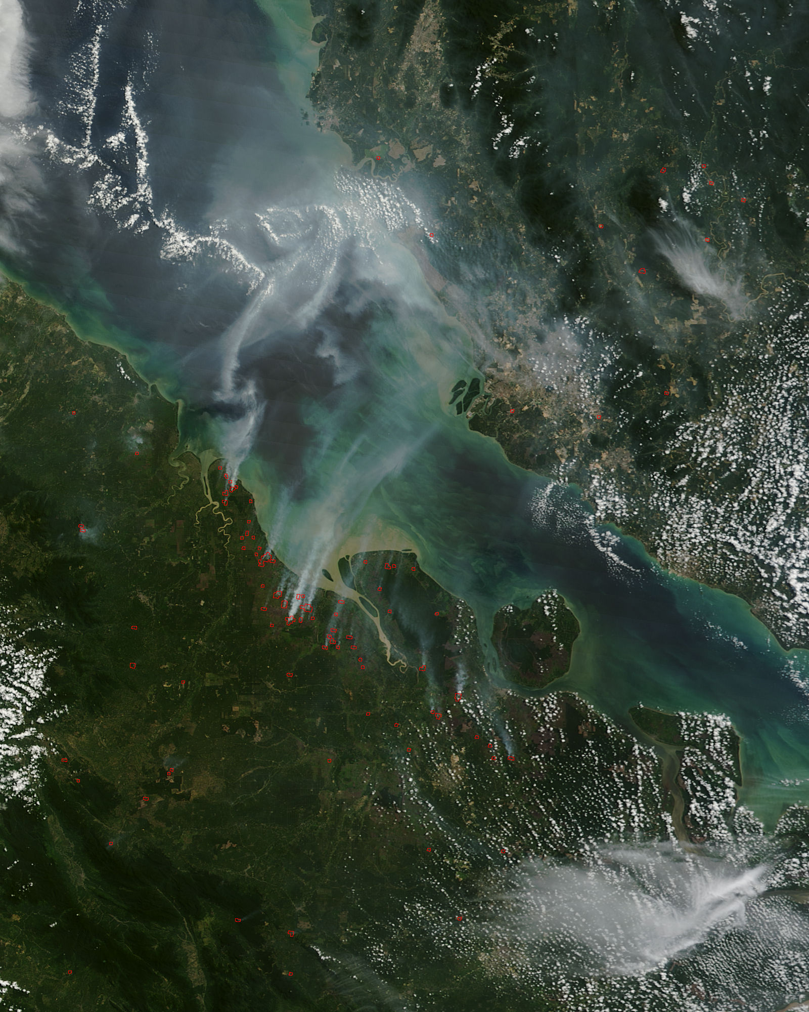 Fires in Sumatra, Indonesia