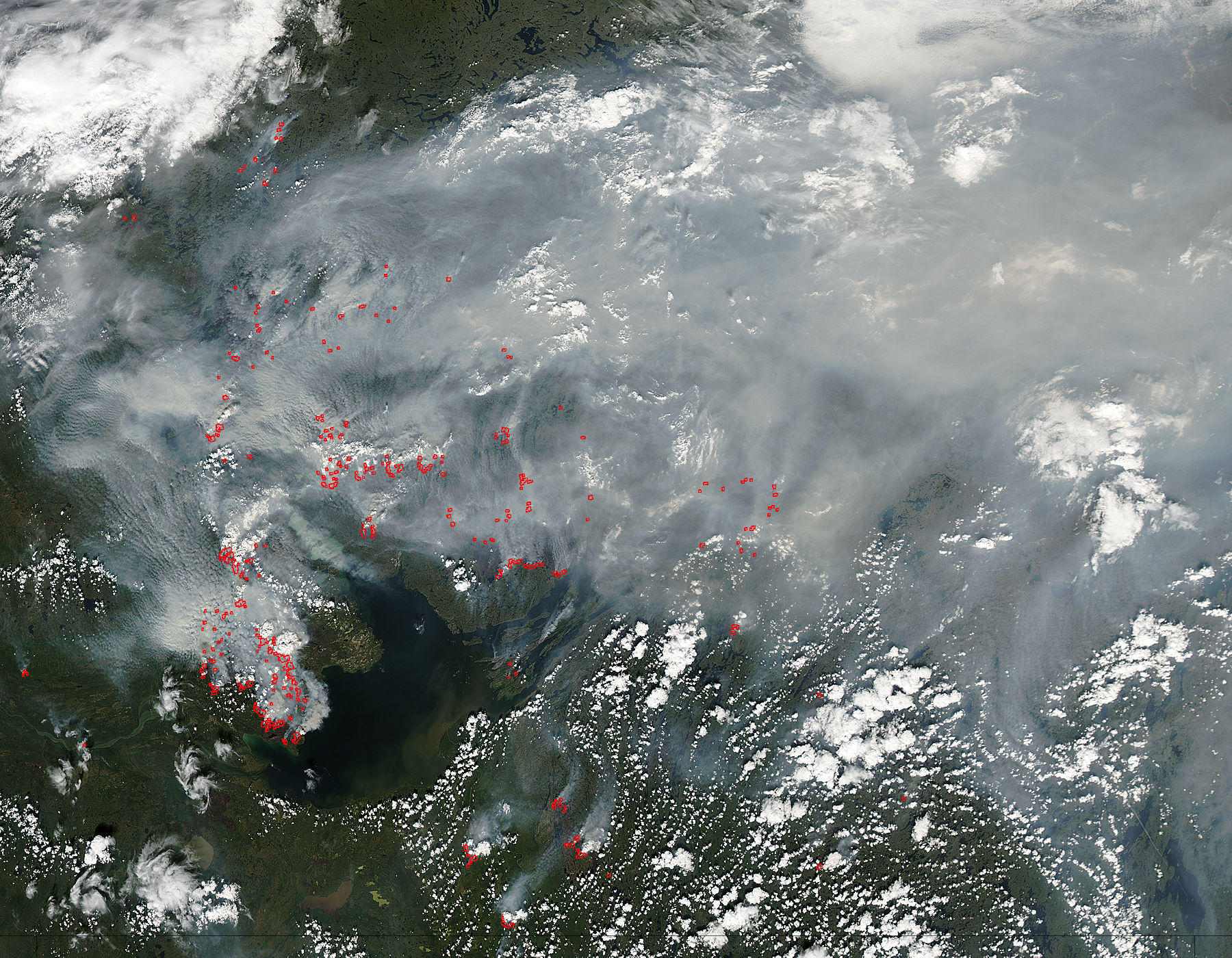 Fires and smoke in northern Canada - related image preview