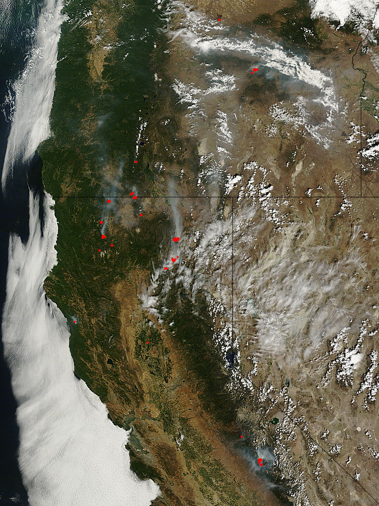 Fires in California and Oregon (morning overpass) - related image preview