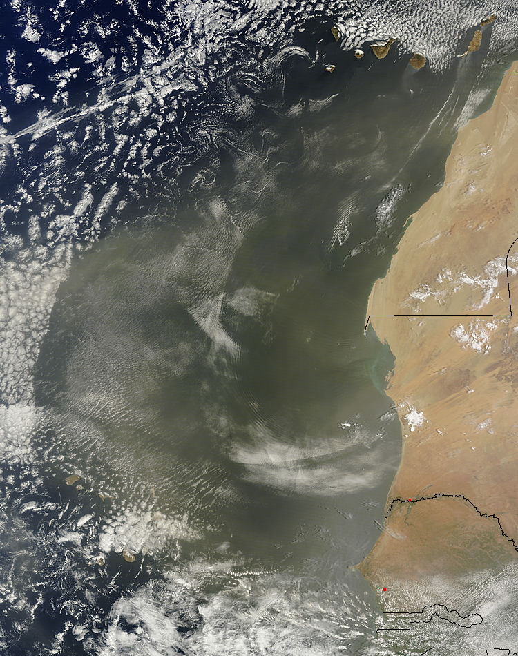 Dust storm off West Africa - related image preview