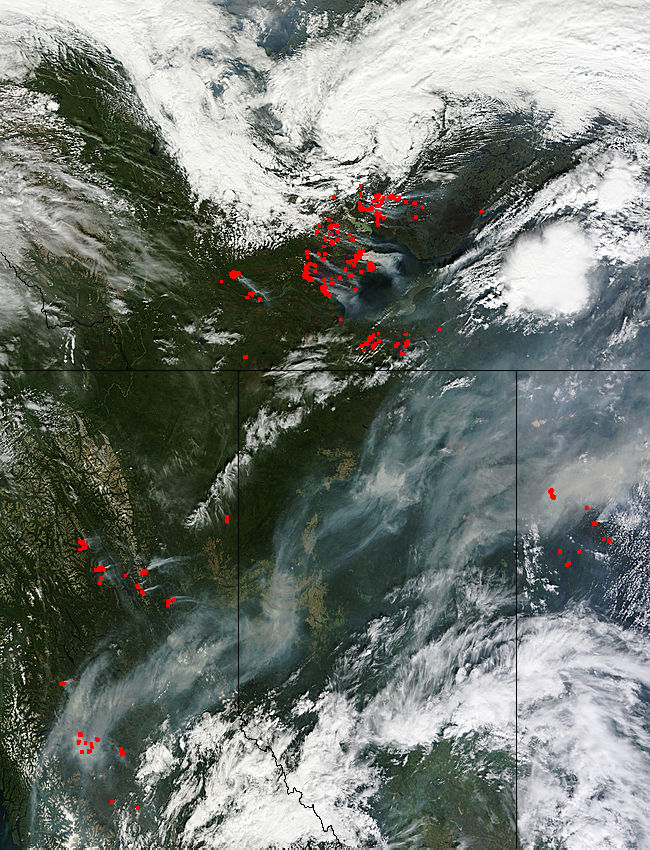 Fires and smoke in northern Canada - related image preview