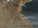 Fires on Korean Peninsula