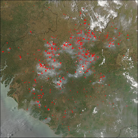 Fires in Guinea