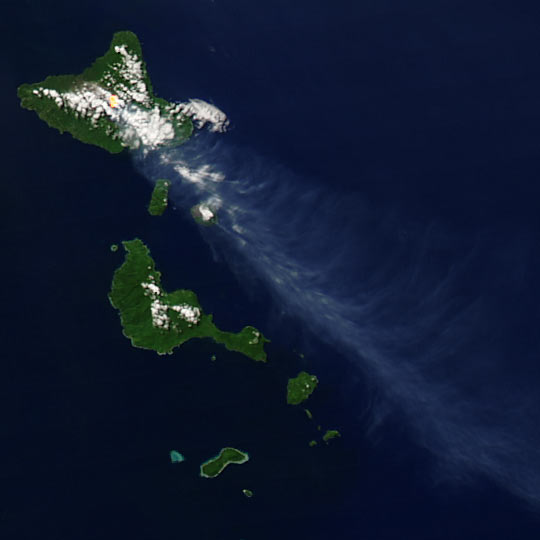 Ambrym Volcano Ash Plume