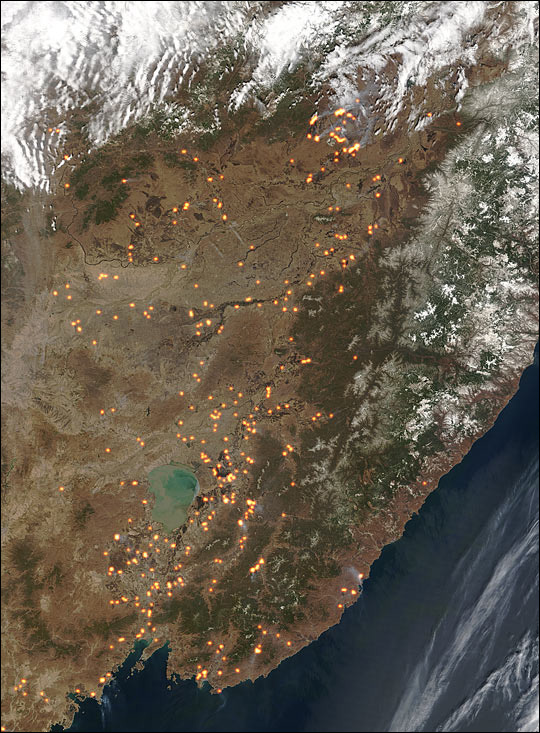 Fires in Russia and China