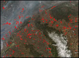 Fires in South-Central Russia