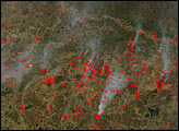 Fires Across West Siberian Plain