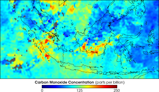 Carbon Monoxide over Indonesia - related image preview