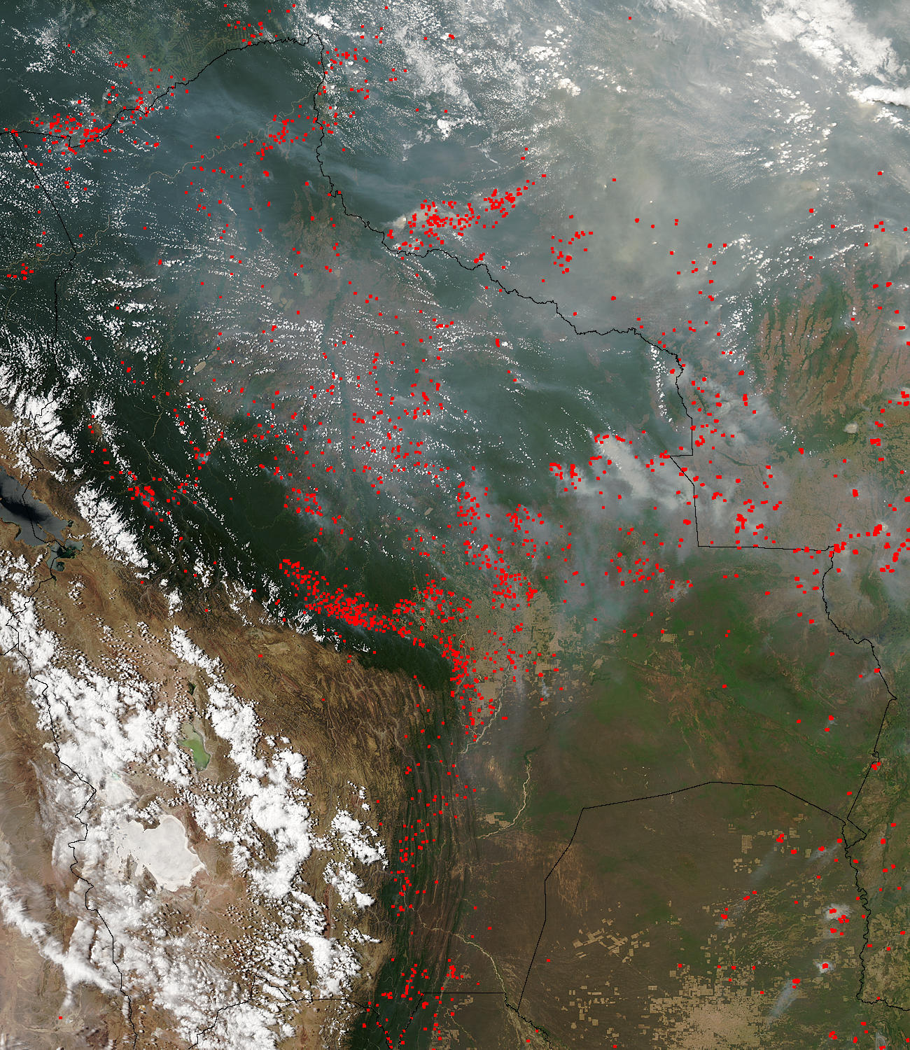 Fires in Central South America - related image preview