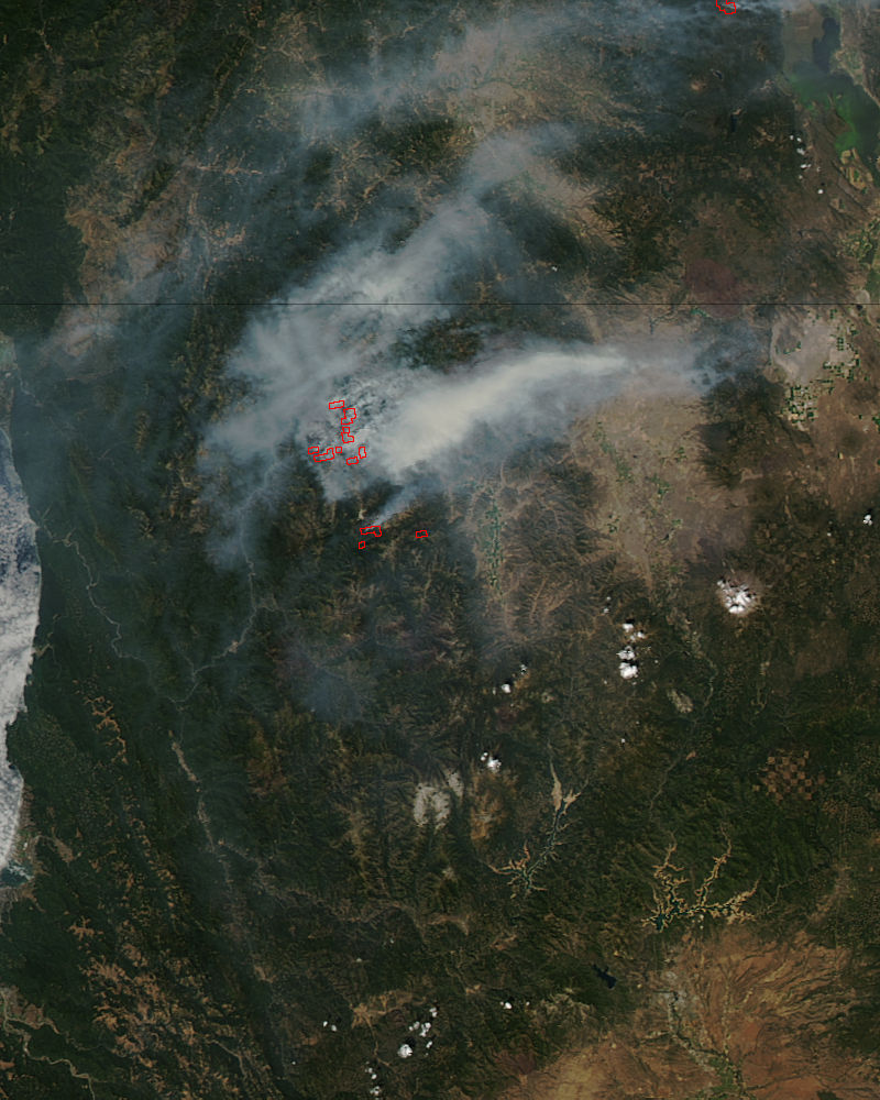 Fires in northern California (afternoon overpass) - related image preview