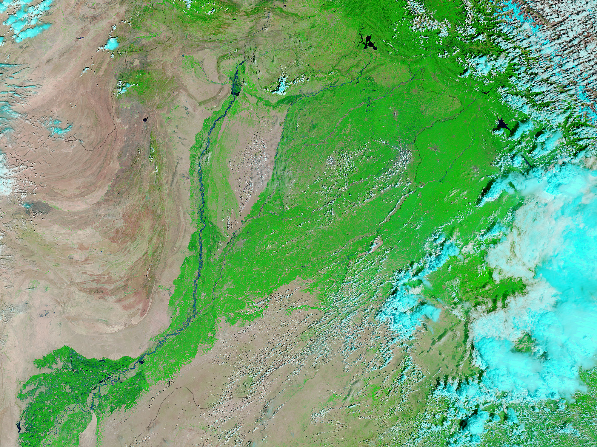 Northern Pakistan before flooding (false color) - related image preview