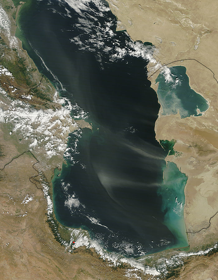 Dust storm over the Caspian Sea - related image preview