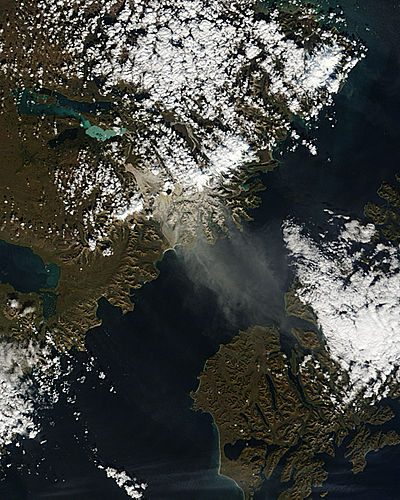 Resuspended volcanic ash from Katmai, Alaska - related image preview