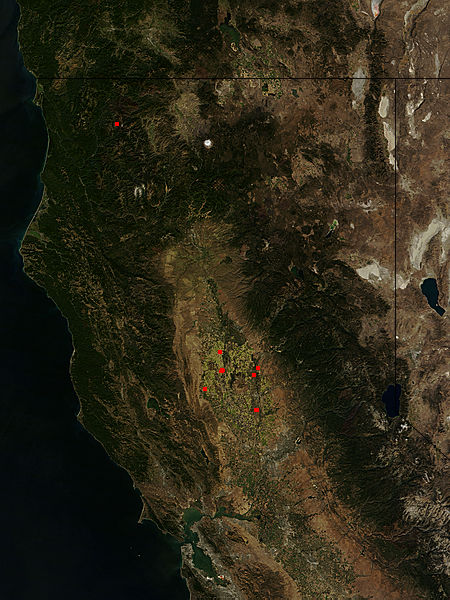 Burn scars in California (true color) - related image preview