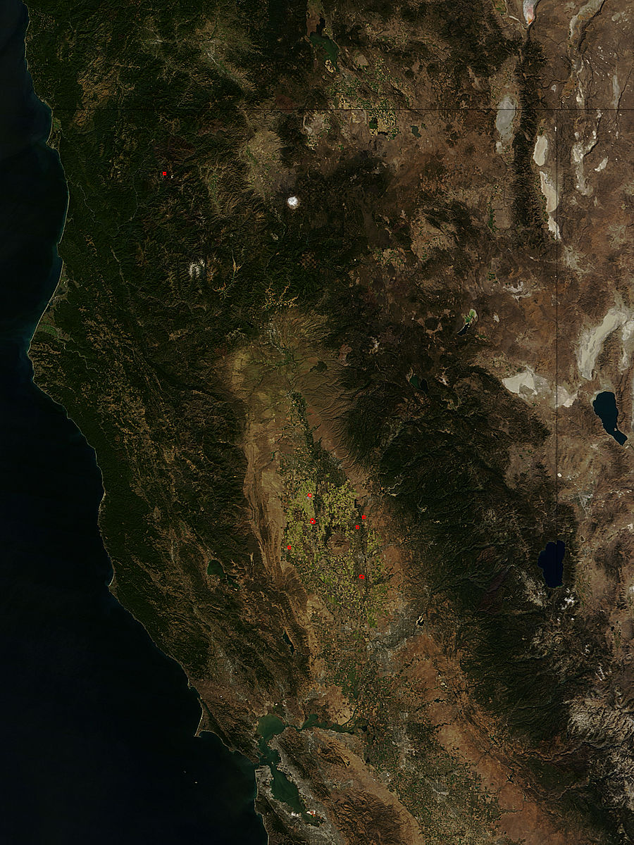 Burn scars in California (true color) - related image preview