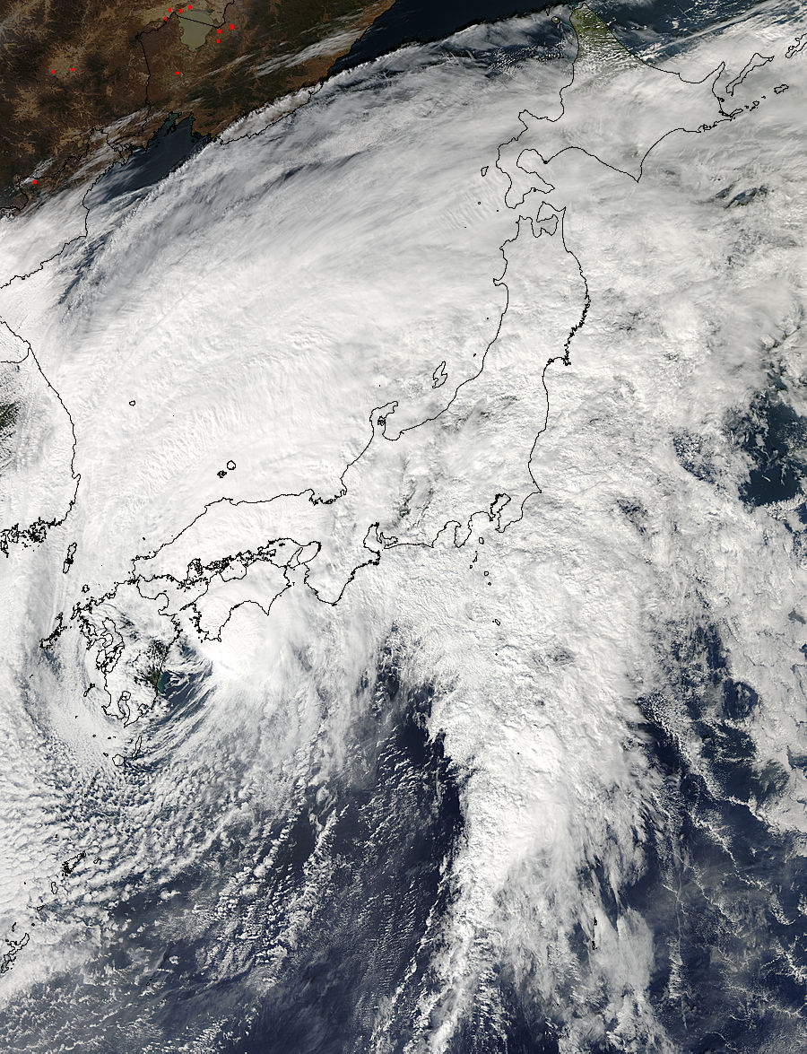 Tropical Storm Vongfong (19W) over Japan - related image preview