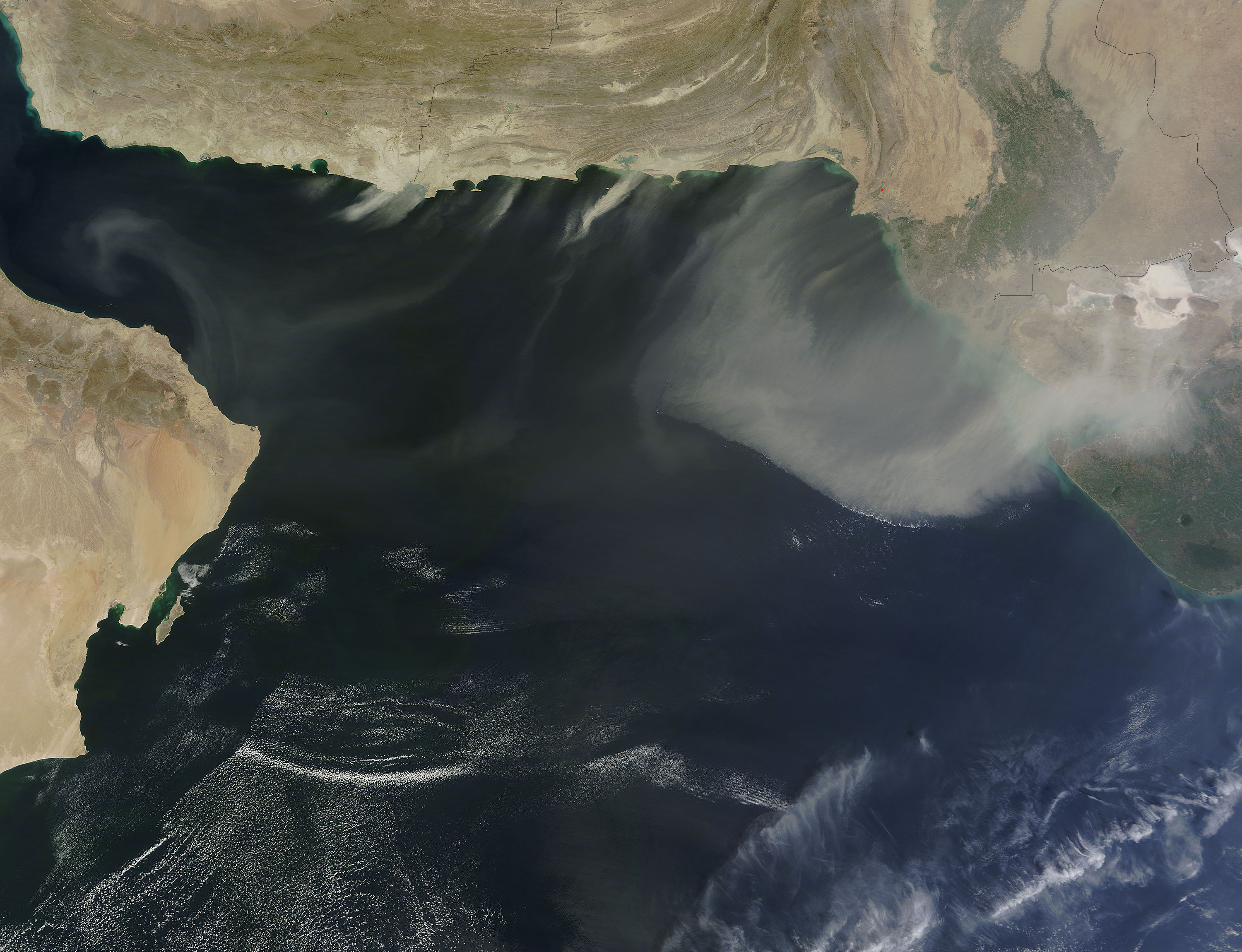 Dust storms off the coast of Iran and Pakistan - related image preview