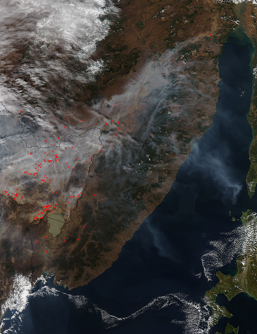 Fires and smoke in northeast China - related image preview