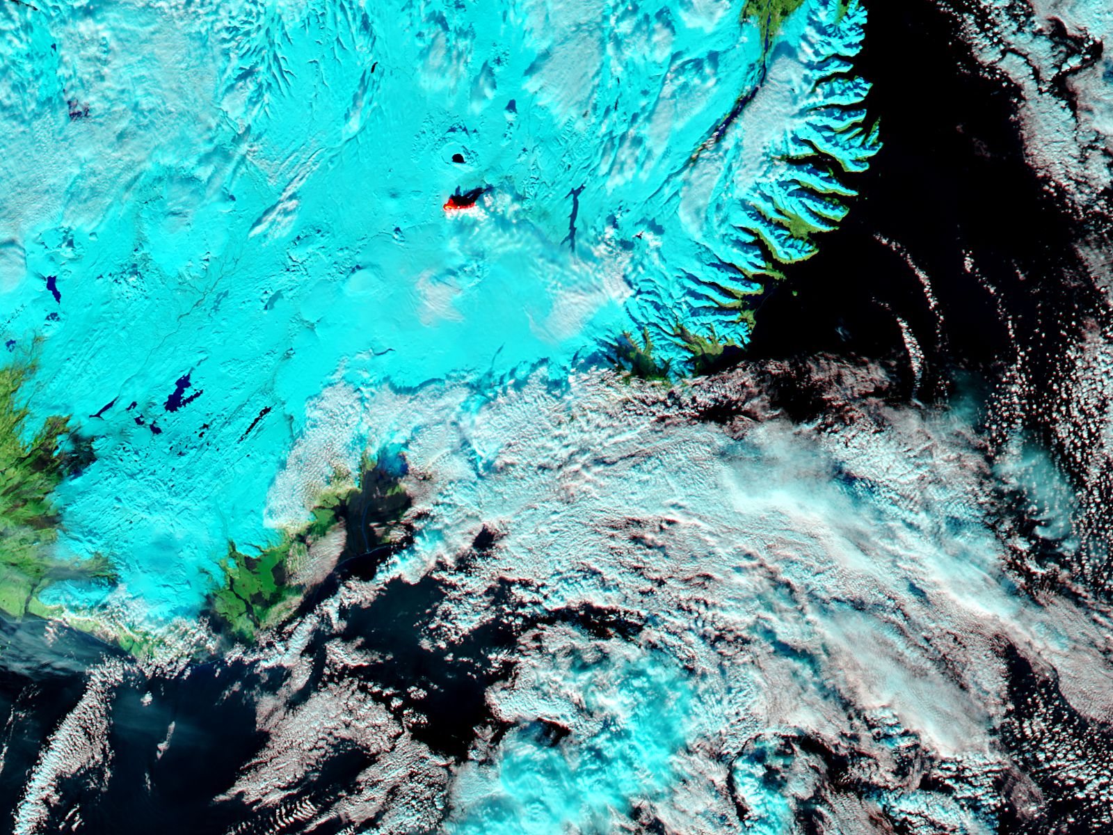 Eruption at Bardarbunga, Iceland (false color) - related image preview