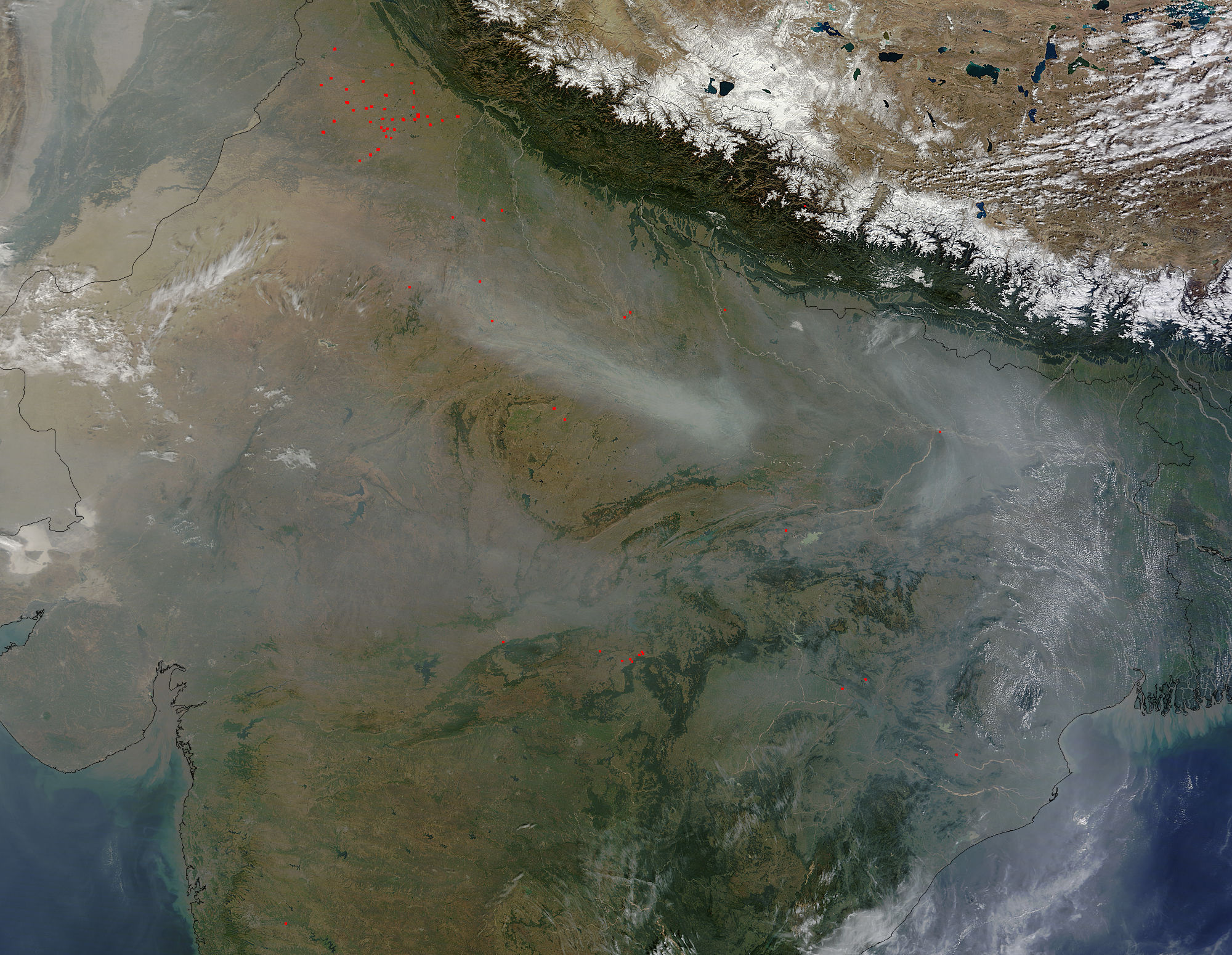 Smoke and fires in northern India - related image preview