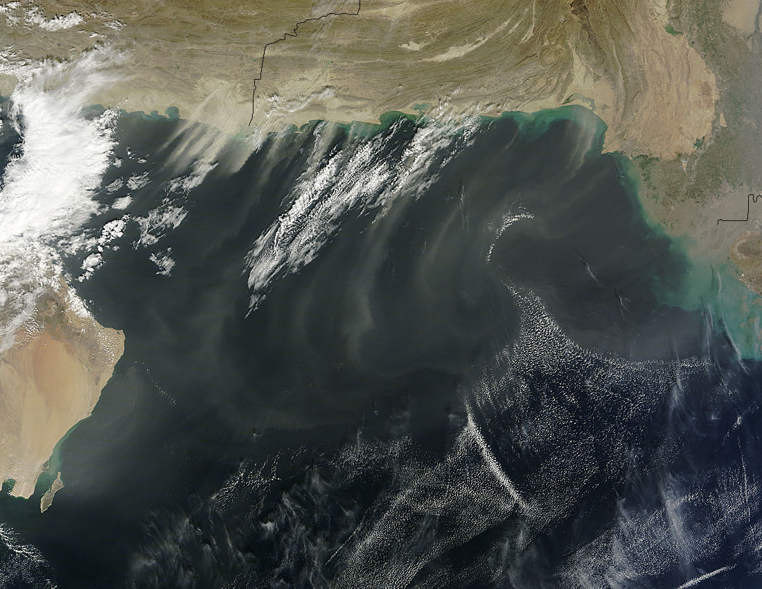 Dust storms over the Arabian Sea - related image preview